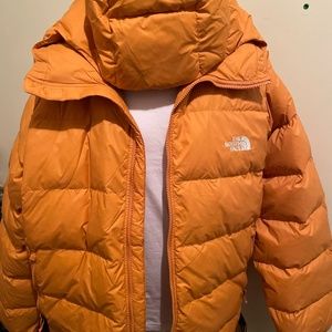 This one won’t last …North face orange hydrenalite down jacket